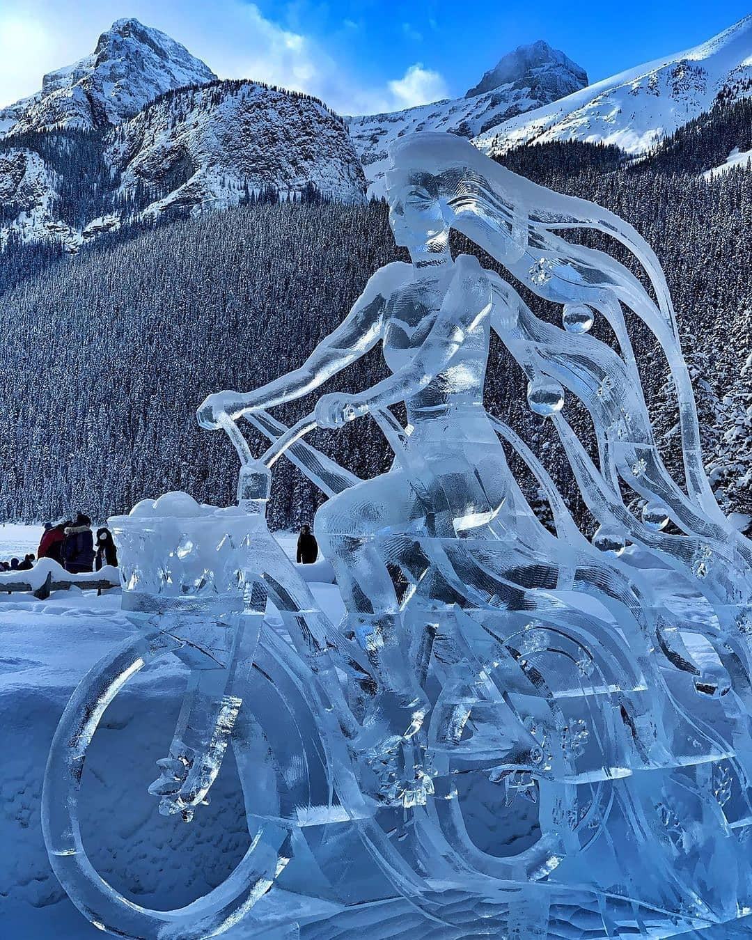 Eiszauberfestival in Lake Louise, Alberta, Kanada