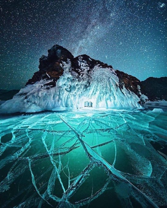 Stunning ice textures of Lake Baikal, Siberia